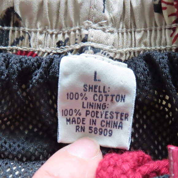 New Roundtree & Yorke Mens Swim Trunks Large Mesh Lined Beach Tropical Palm Tree - Picture 5 of 9